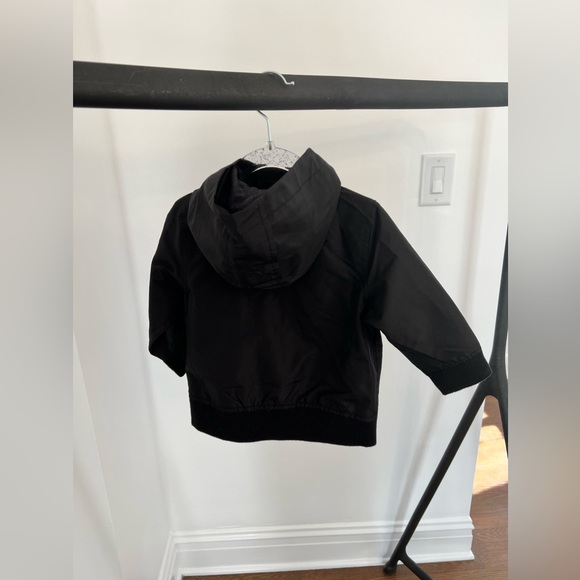 Black Children's Place Rain Jacket Hooded Raincoat - Picture 3 of 3